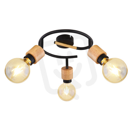 Stropní svítidlo JORNA černá 3xE27, max. 40W 230V GLOBO 54031-3