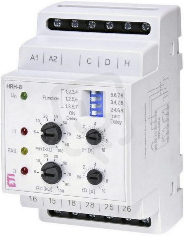 Hladinový spínač HRH-8, 24V AC/DC, kontakty 2xCO 16A/250V AC1 ETI 002470294