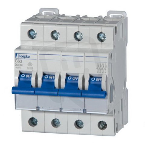 Jistič DLS 6I C2-4 10KA 4pól., C-charakt., 2 A, 10 kA DOEPKE 09916343