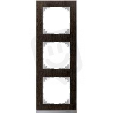 Merten Rámeček trojnásobný M-Pure Decor, Wenge/Aluminium SCHNEIDER MTN4030-3671