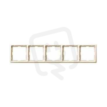 Schneider MTN481544 Rámeček Artec, pětinásobný, white cream