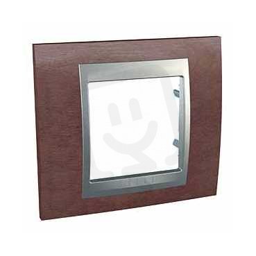 Unica Top Krycí rámeček jednonásobný, Tabaco/Aluminium SCHNEIDER MGU66.002.0M4