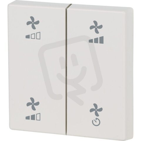 CWIZ-02/a7 Kryt RF tlačítka 2x1/2 55x55mm Ventilace Alpská bílá matná EP-500853