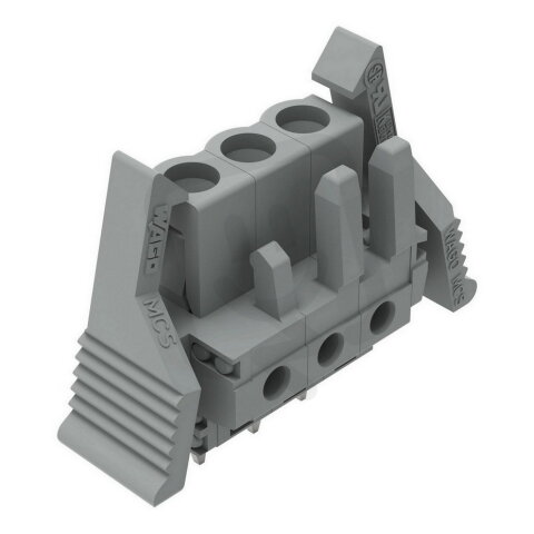 Pružinová svorkovnice THT rovná 5 mm šedá 3pól. WAGO 232-133/039-000
