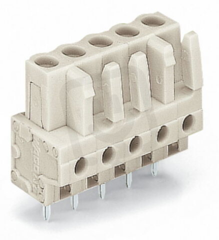 Pružinová svorkovnice THT rovná 5 mm šedá 13pól. WAGO 722-143