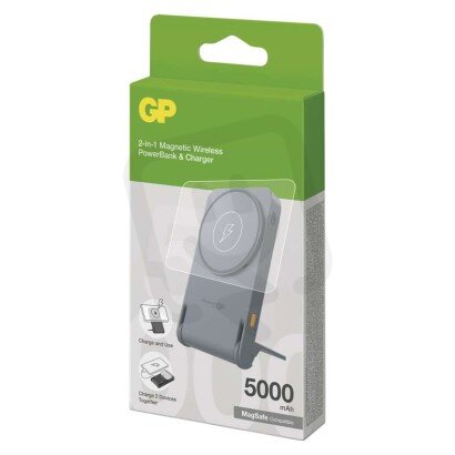 Powerbanka GP Q05B, 5 000 mAh, 20 W+Wireless, černá, B6305B