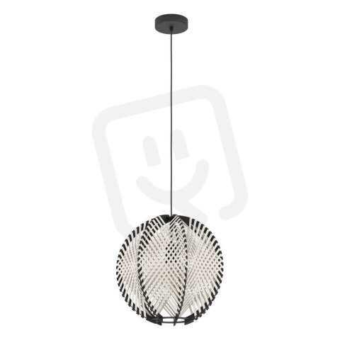 Závěsné svítidlo WAVERTON E27 d400 černá/dřevo/bílá 1X40W IP20 EGLO 44005