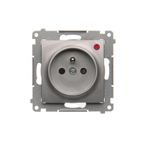 Zásuvka silová 1 násobná typ E (přístroj