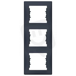Sedna Rámeček trojnásobný vertikální, Graphite SCHNEIDER SDN5801370