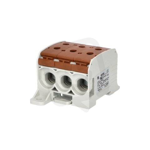 Svorka univerzální RKA 95 1/6 L B 232A 1P 6x vstup AL/CU hnědá DIN/panel 1006073