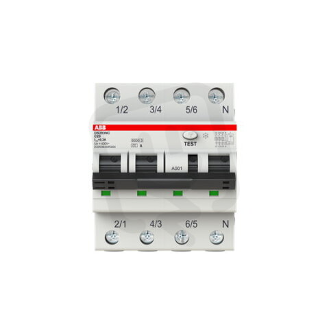 ABB DS203NC-C20/APR300 kombinace jistič/chránič 3P+N 20A 300 mA C A