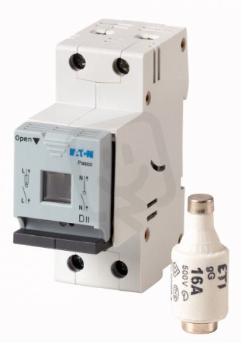 LPC25-16AFUSE Pojistkový odpínač PASCO 1+N velikost DII 25A (s pojistkami 16A)