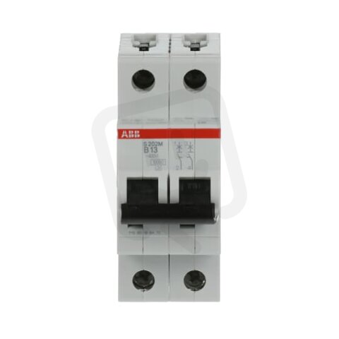 S202M-B13 2F jistič 13 A char. B 10kA ABB 2CDS272001R0135