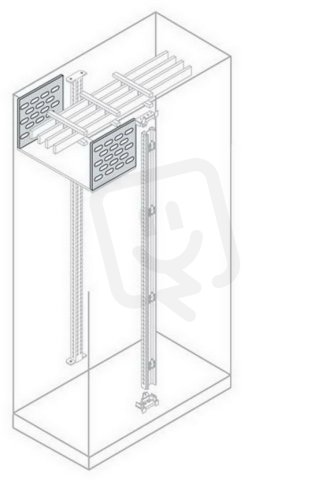 Vertikální oddělení přípojnic pro skříň