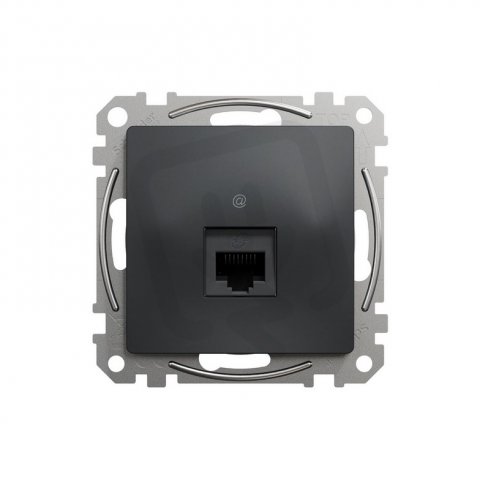 Sedna D/E Datová zásuvka 1xRJ45 kat. 6A UTP, Antracit SCHNEIDER SDD114466