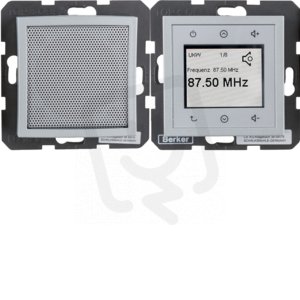 Radio Touch 230V AC Stereo FM radio s RDS S.1/B.x alu mat. lak. BERKER 28801404