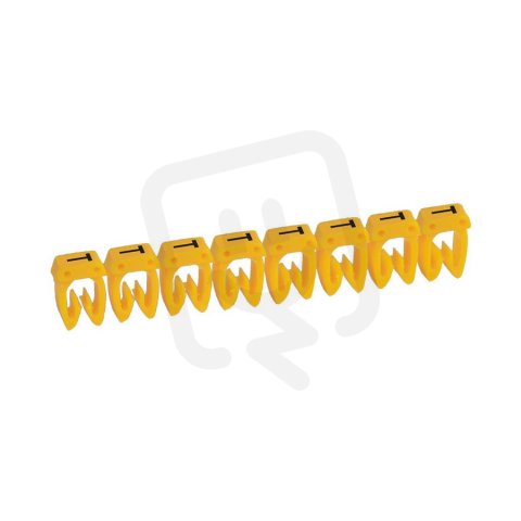 CAB3 PÁS ZNAČEK ''T'' ČERNÁ NA ŽLUTÉM POZADÍ 25KS PRO KABELÁŽ DO 0,5MM2