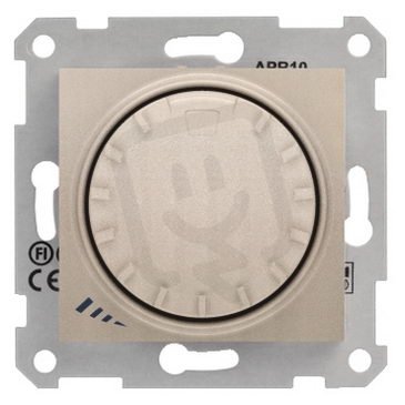 Sedna Stmívač otočný tlačítkové spínání RL 40-1000 W/VA 1 Titan SCHNEIDER