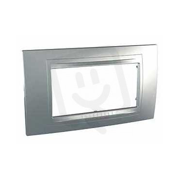Unica Allegro Krycí rámeček čtyřmodulový, Aluminium SCHNEIDER MGU4.104.30