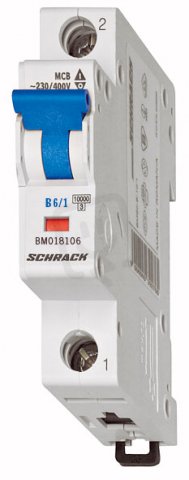 Instalační jistič 6 kA, B 6A, 1P SCHRACK BM618106--