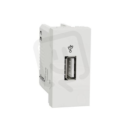 NOVÁ UNICA USB 2.0 datový konektor, 1M, Bílý SCHNEIDER NU342918