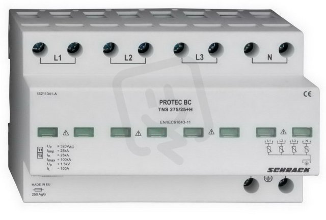 Svodič přepětí PROTEC BC TNS 275/25 SCHRACK IS211340-A