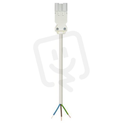 kabel s jedním konektorem gesis, 3-pól, 3*1,5mm2, vidlice, délka 2m, bílý