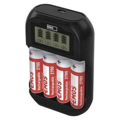 Nabíječka baterií EMOS BCN-41D + 4AA 2700 EMOS N9331