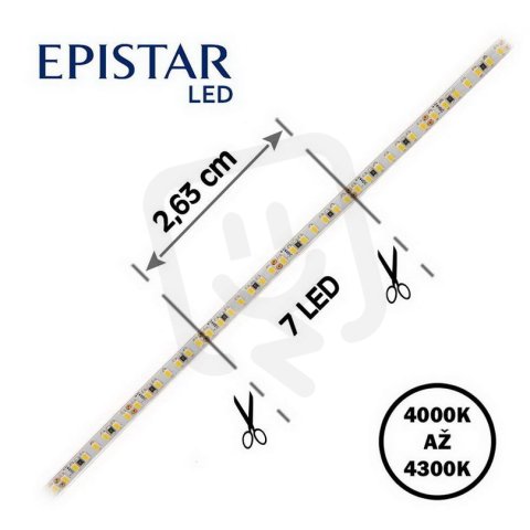 LED pásek 266LED/m 2216 IP20 4000-4300 K bílá 24V 4mm 5m FK TECHNICS 4739211-60