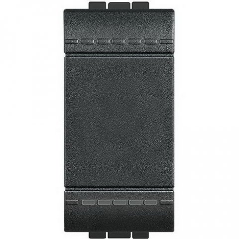BTICINO LIVINGLIGHT SPÍNAČ Č.1 AUTOMATICKÉ SVORKY 1MODULOVÝ ANTRACIT L4001A