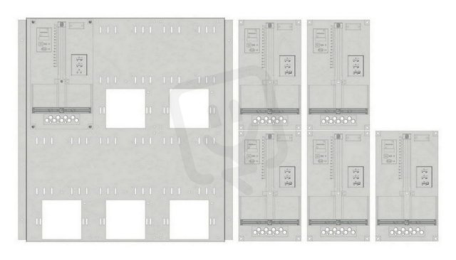 Sada elektroměrová vana 2-řadá, 6 desek