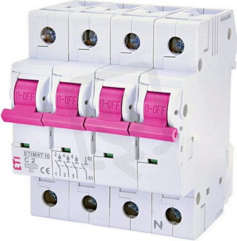 Jistič ETIMAT COLOUR 3p+N C2 10kA ETI 002101408