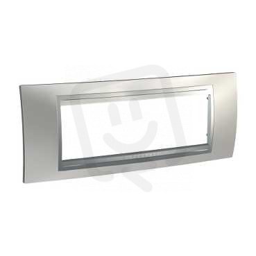 Unica Top rámeček šestimodulový Cromo mat/Aluminium SCHNEIDER MGU66.106.038