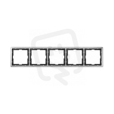 Schneider MTN481546 Rámeček Artec, pětinásobný, Stainless Steel