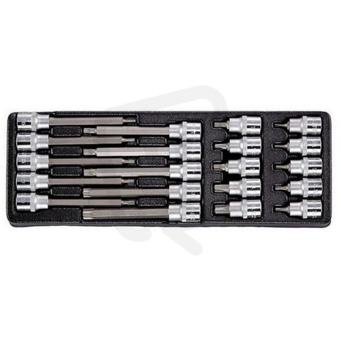 Sada zástrčných hlavic TRX 1/2'' 20 dílů, plastové plato A HONITON HA080