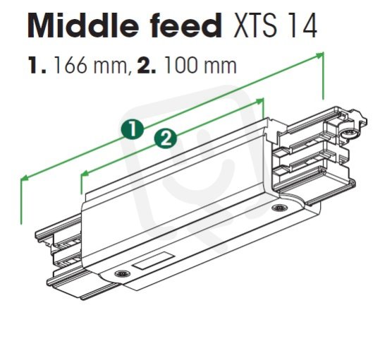 Průběžný napáječ šedý NORDIC ALUMINIUM XTS14-1