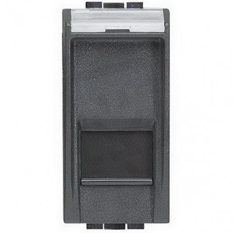 BTICINO LIVINGLIGHT ZÁSUVKA CAT.6A STP 1MODULOVÁ ANTRACIT L4279C6A