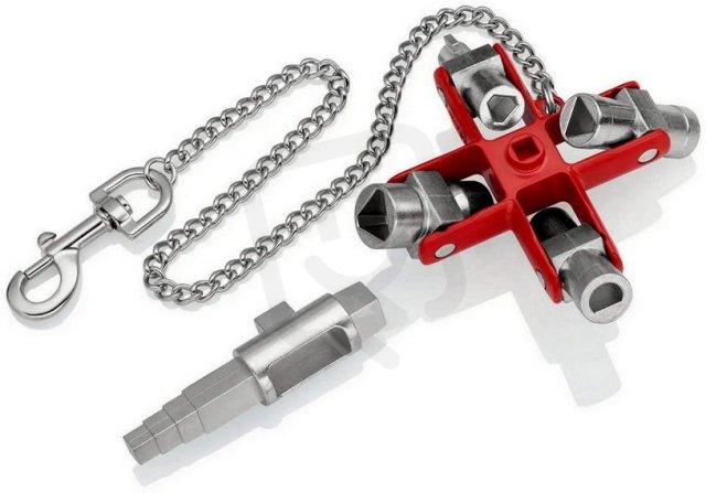 KNIPEX Univerzální klíč Stavebnictví pro běžné skříně a systémy zavírání 90 mm