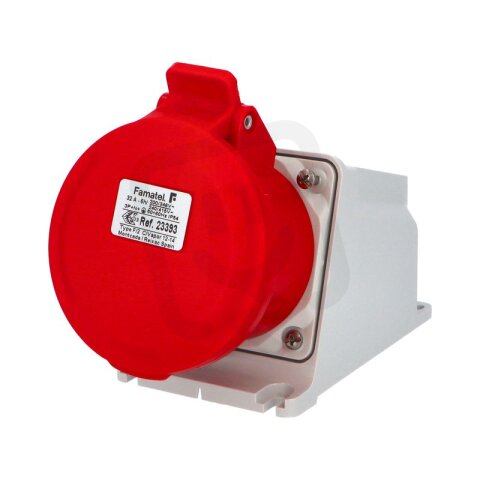 Nástěnná zásuvka IP44/400V/32A/5P 6h - SpeedPRO FAMATEL 23393