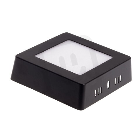BPS6-LED panel 6W-CW studená bílá čtverec přisazený černý T-LED 102152