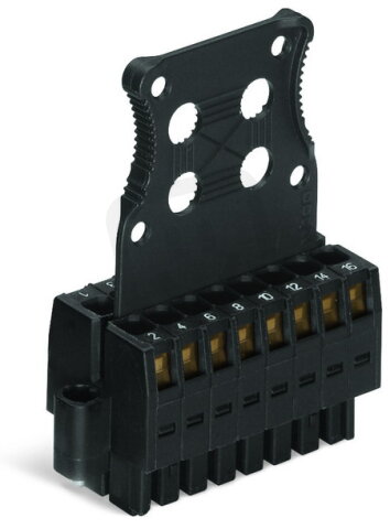 Pružinová svorka CAGE CLAMP 1,5mm2 černá 12pól. WAGO 713-1106/107-9037/036-000