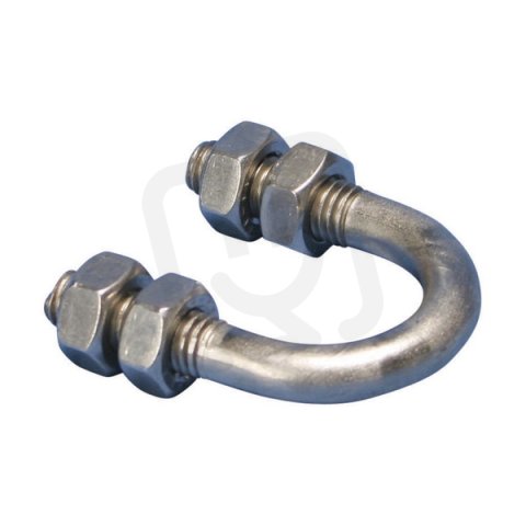 U-šroub, nerezová ocel, 323 mm, trubka 12', 300 DN, M10 závitová tyč