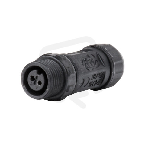 Zásuvka bez matice M12, 2piny, IP67, pájecí MCLED ML-112.237.67.0