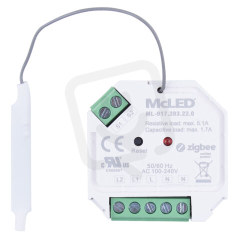 ZigBee přijímač do krabičky pro spínání svítidel 2 kanály max. 400W/230VAC/kanál