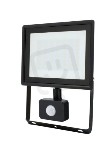 LED reflektor KASTEL LED 2 50W 4000K IP65 černá s čidlem pohybu BEMKO 107355