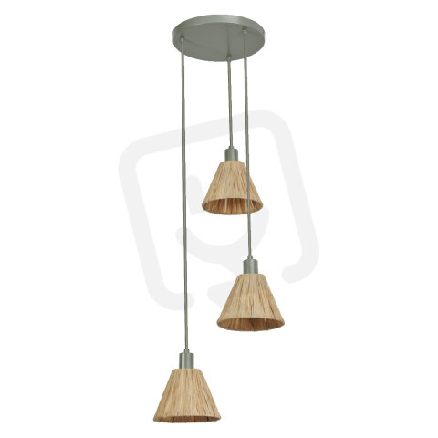 Závěsné svítidlo LEDVANCE Decor Raffia Pendant Plate 3XE27 Green