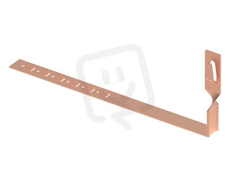 Držák vedení s příchytkou pod střešní krytinu točený drát 8mm L330 Cu 425714