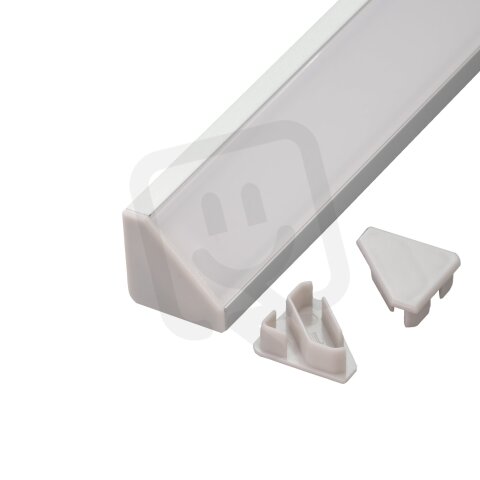 Koncovka profilu R6 šedá T-LED 096640