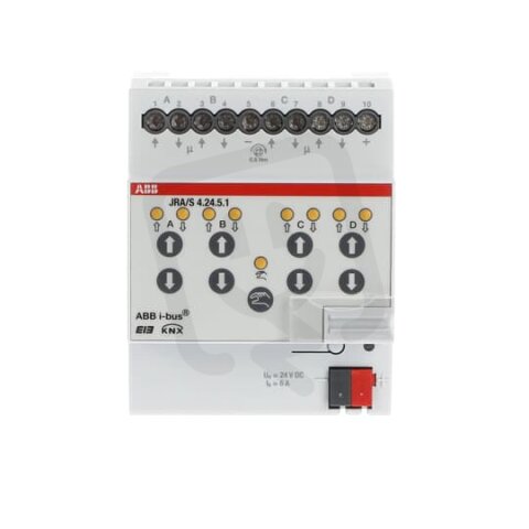 ABB KNX Řadový žaluziový akční člen 4nás 24VDC detekce pohybu JRA/S4.24.5.1
