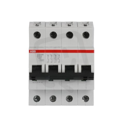 S204M-D32 4 fázový jistič 32 A char. D 10kA ABB 2CDS274001R0321